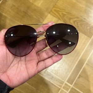 Gucci Green/Red Aviator Web Sunglasses